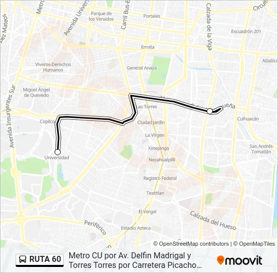 RUTA 60 Bus Line Map