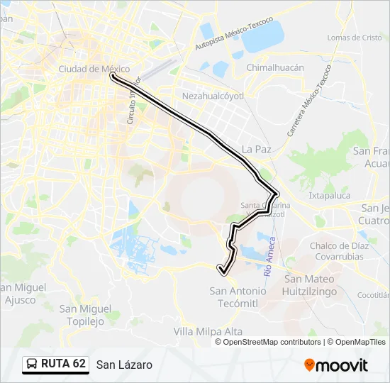 RUTA 62 Bus Line Map