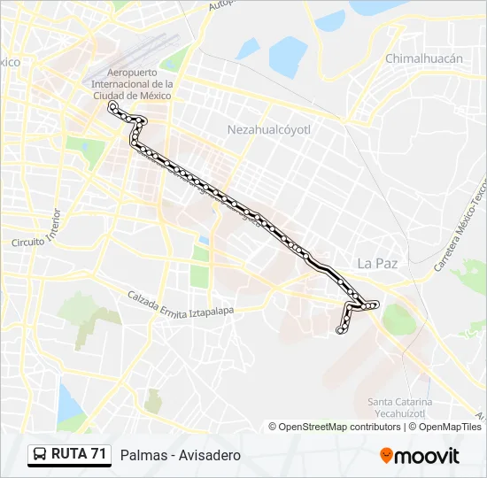 RUTA 71 Bus Line Map