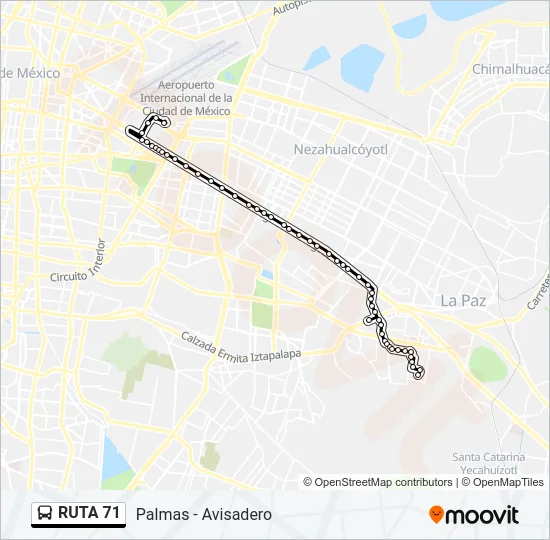 RUTA 71 Bus Line Map