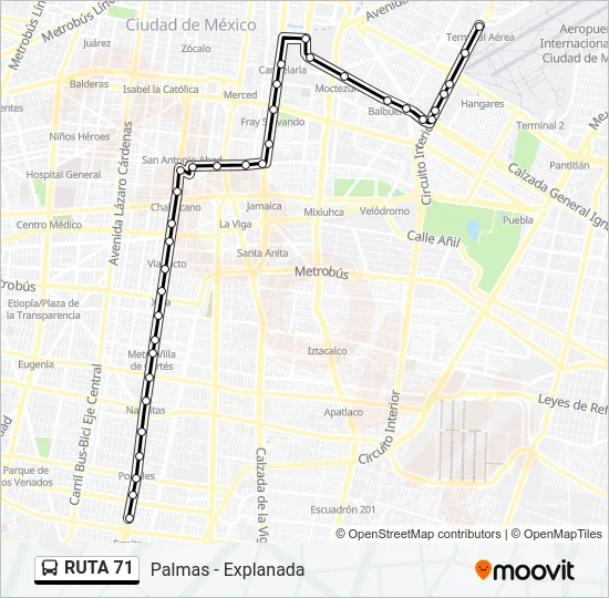 RUTA 71 Bus Line Map