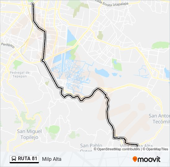 RUTA 81 bus Line Map