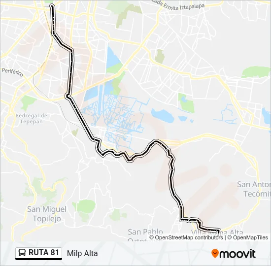 RUTA 81 Bus Line Map