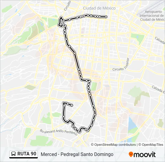 RUTA 90 Bus Line Map