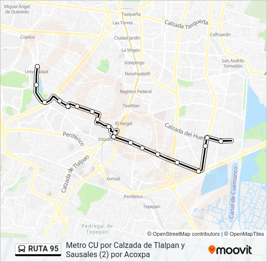 RUTA 95 Bus Line Map