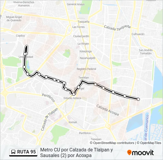 RUTA 95 Bus Line Map