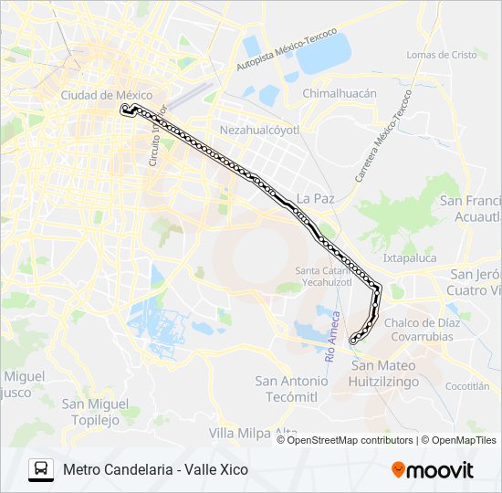 RUTA 104 bus Line Map