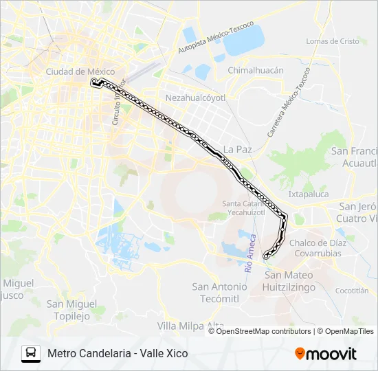 RUTA 104 Bus Line Map