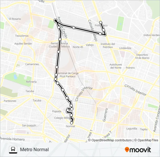 RUTA 106 Bus Line Map