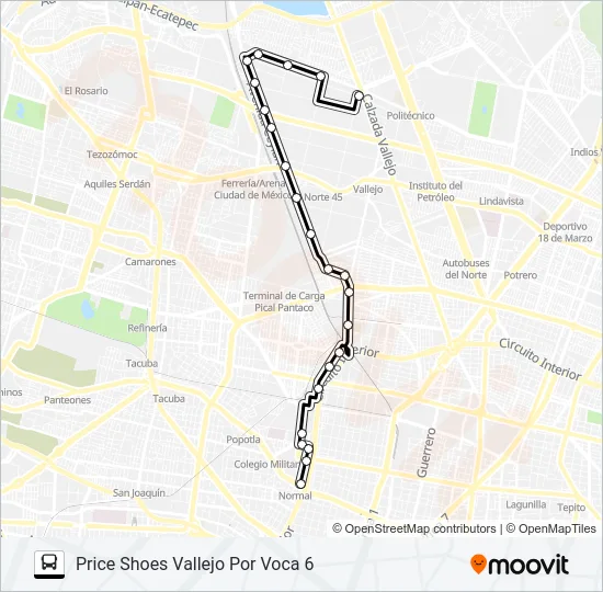RUTA 106 Bus Line Map