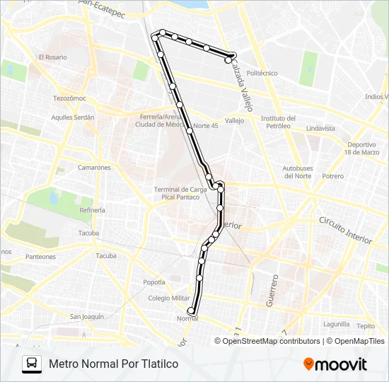 RUTA 106 Bus Line Map