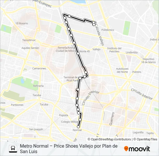 RUTA 106 Bus Line Map