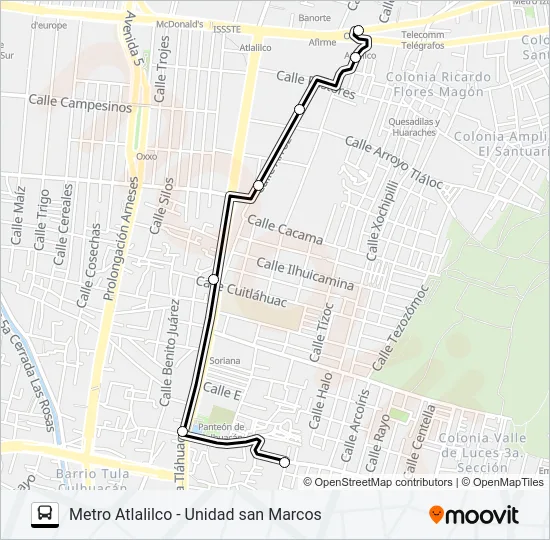 RUTA 56 - RUTA 12 Bus Line Map