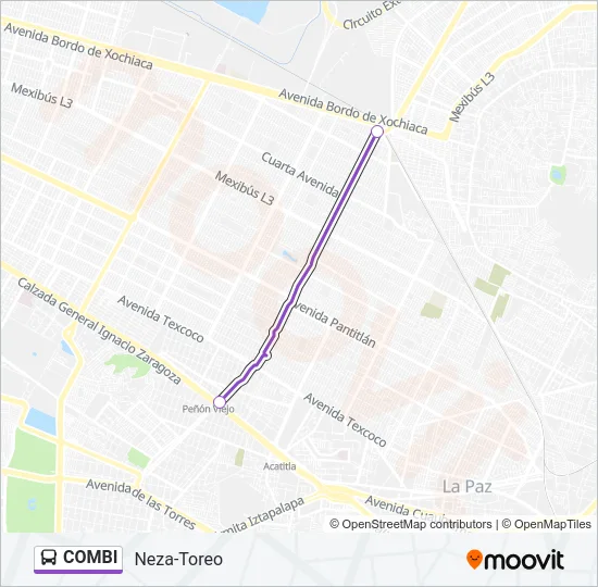 COMBI Bus Line Map