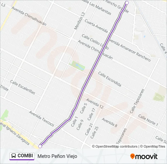 COMBI Bus Line Map