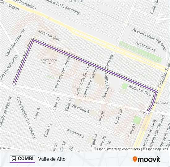 COMBI Bus Line Map