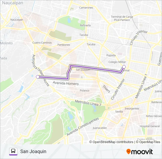 MICROBÚS Bus Line Map