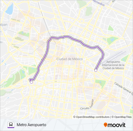 Mapa de MICROBÚS de autobús