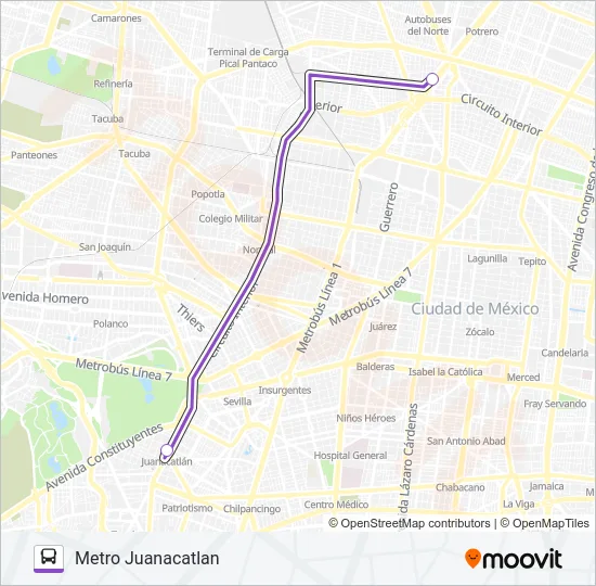 MICROBÚS Bus Line Map