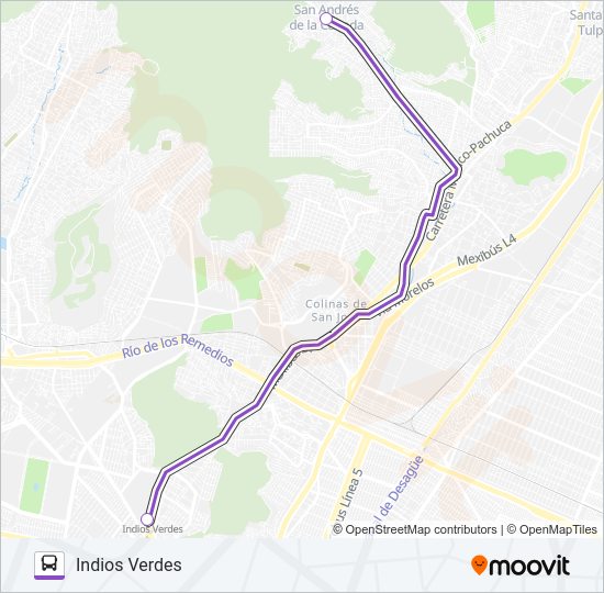 Mapa de MICROBÚS de autobús