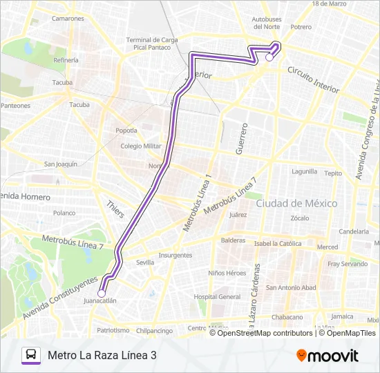 MICROBÚS Bus Line Map