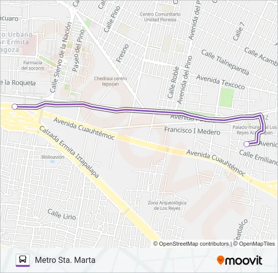 MICROBÚS Bus Line Map