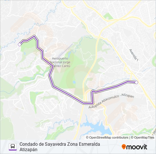 Mapa de MICROBÚS de autobús