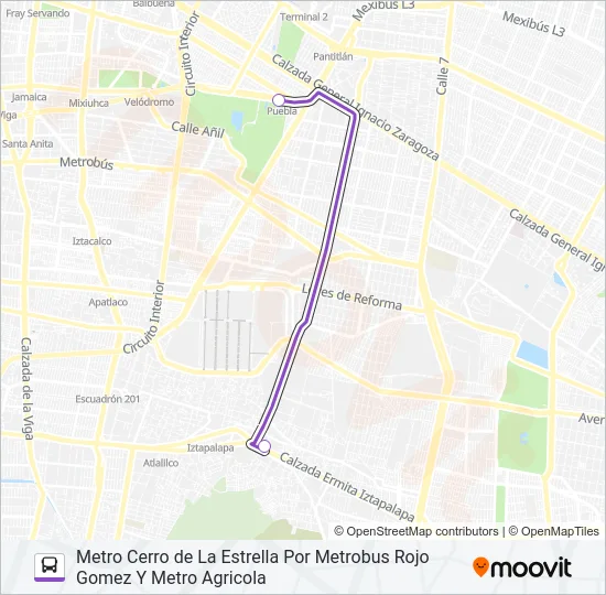 MICROBÚS Bus Line Map