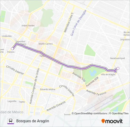 MICROBÚS Bus Line Map