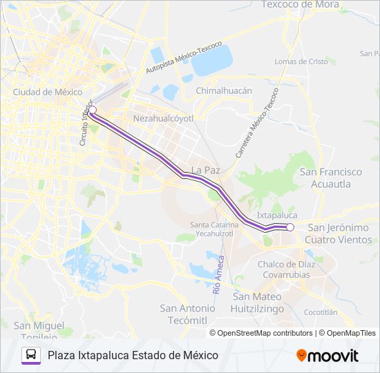 Mapa de MICROBÚS de autobús