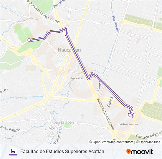 Mapa de MICROBÚS de autobús