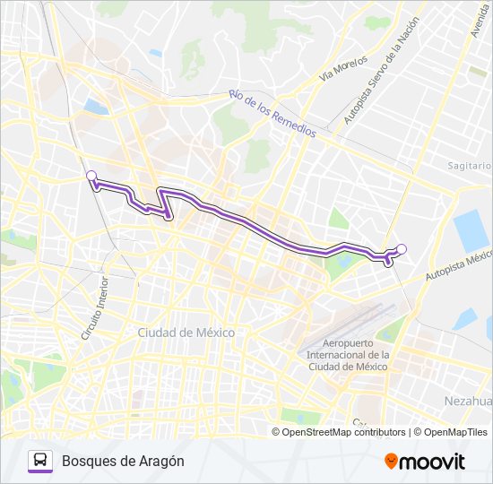 Mapa de MICROBÚS de autobús