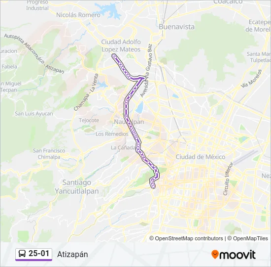 25-01 Bus Line Map