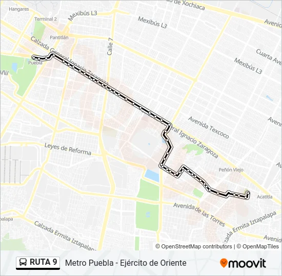 RUTA 9 Bus Line Map