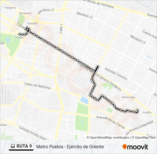 RUTA 9 Bus Line Map