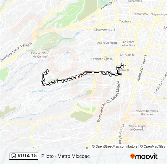 RUTA 15 Bus Line Map