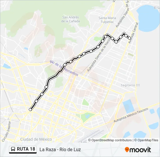 RUTA 18 Bus Line Map