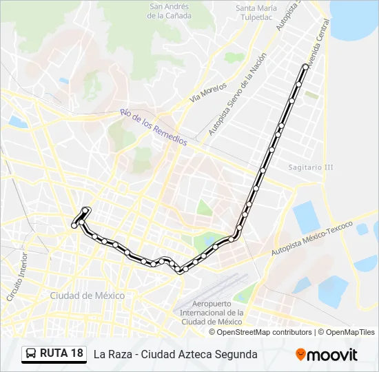 RUTA 18 Bus Line Map