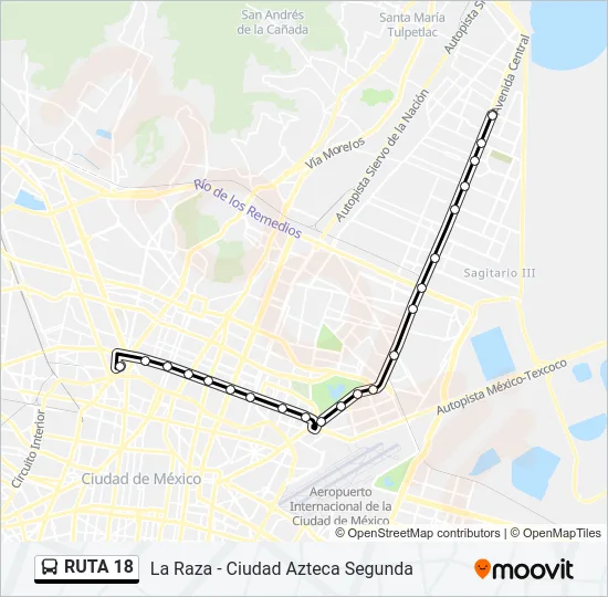 RUTA 18 Bus Line Map
