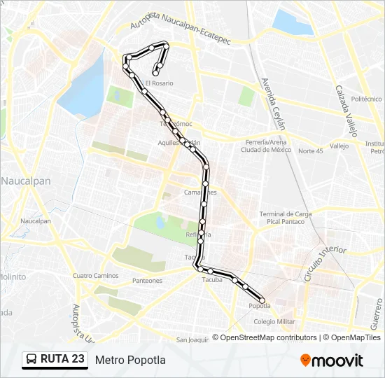 RUTA 23 Bus Line Map