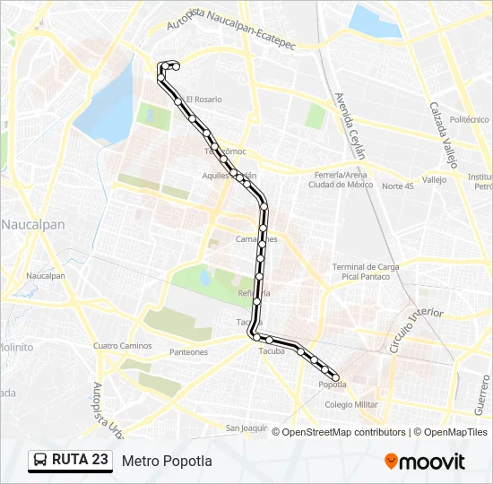 RUTA 23 Bus Line Map