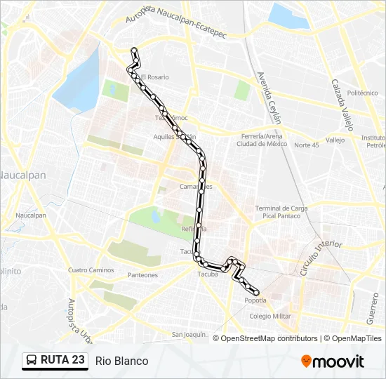RUTA 23 Bus Line Map