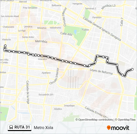 RUTA 31 Bus Line Map