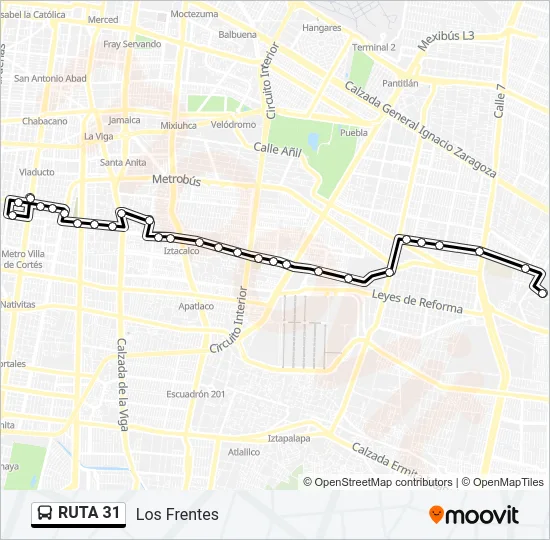 RUTA 31 Bus Line Map