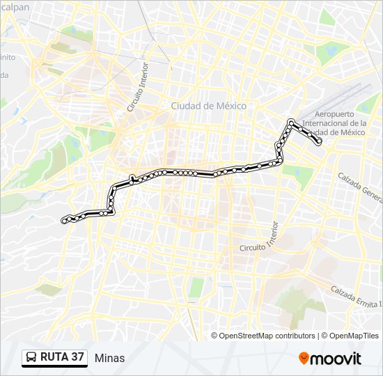 Mapa de RUTA 37 de autobús