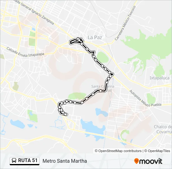 RUTA 51 Bus Line Map