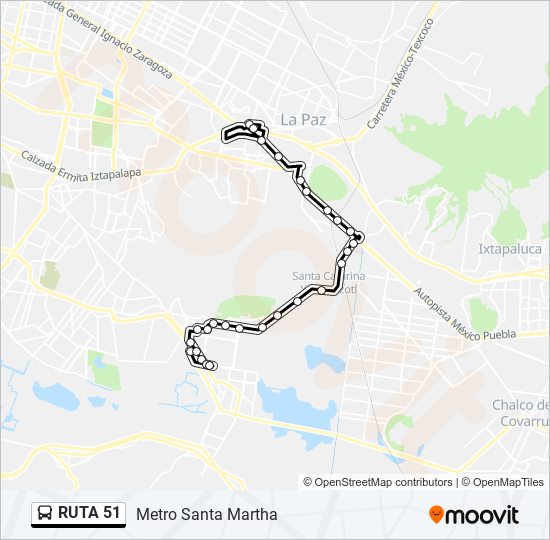 RUTA 51 bus Line Map