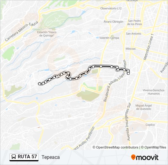 ruta 57 Route: Schedules, Stops & Maps - Tepeaca (Updated)