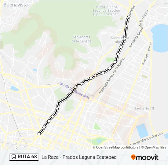 RUTA 68 Bus Line Map