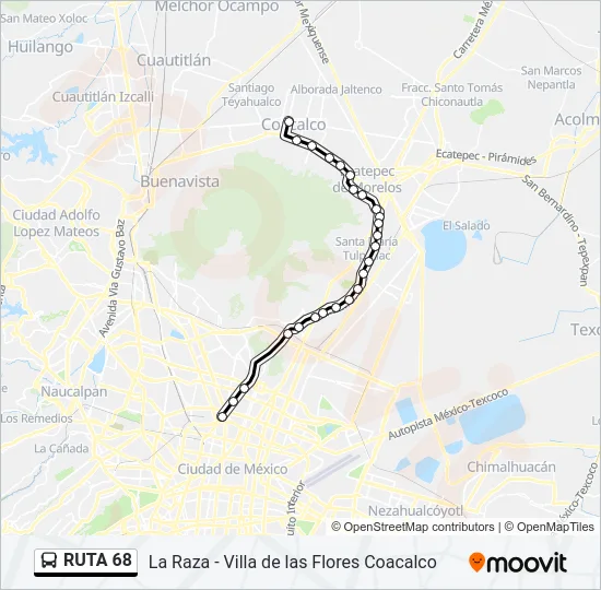 RUTA 68 Bus Line Map